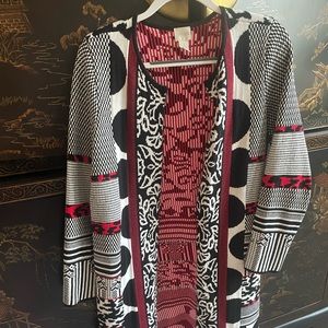 CHICO’S • Patterned Long Cardigan Sweater